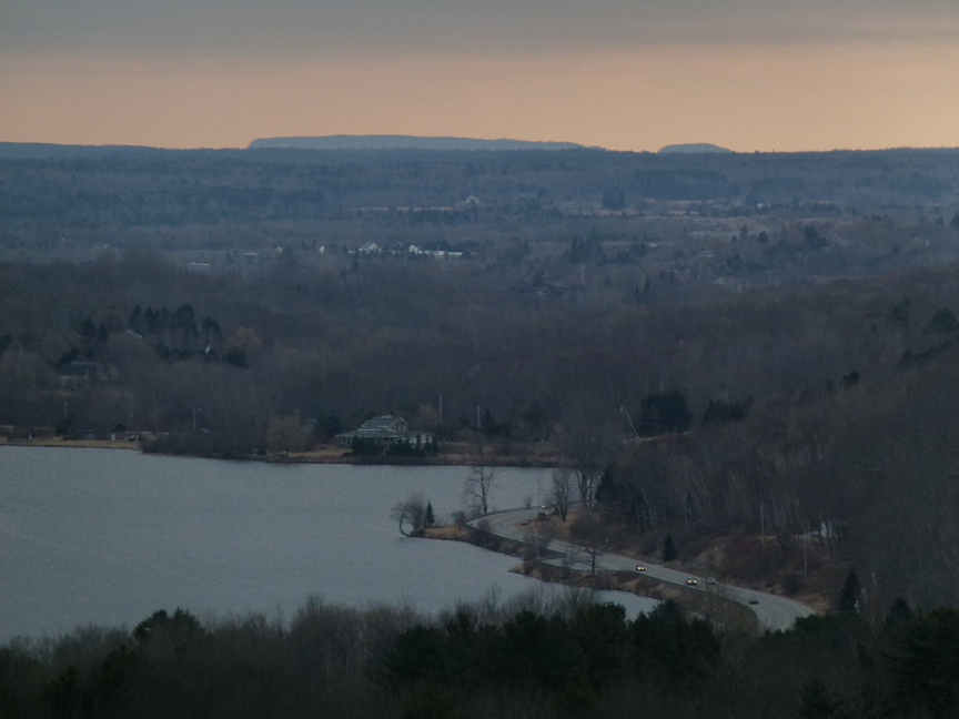 Monhegan Monhegan, from Beech Hill, Rockport, Maine, 15 March 2012.